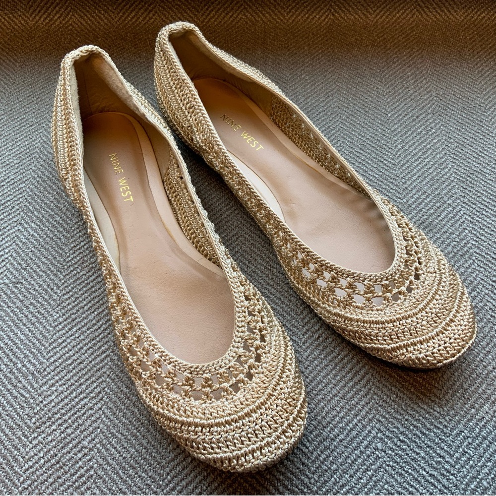 NINE WEST Crochet Slippers